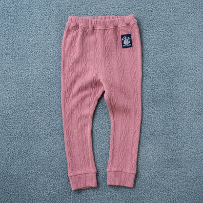 ケーブルニットレギンス　PINK