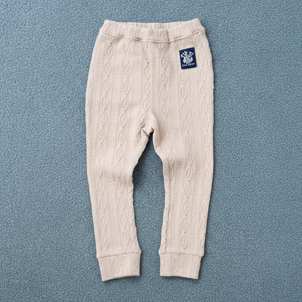 ケーブルニットレギンス　BEIGE
