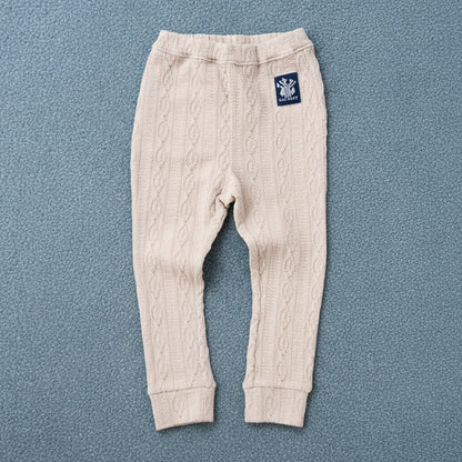 ケーブルニットレギンス　BEIGE