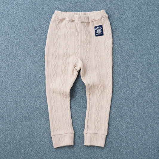 ケーブルニットレギンス　BEIGE