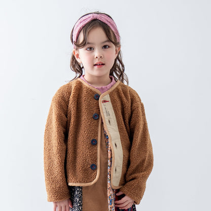 ボアカーディガン　BROWN