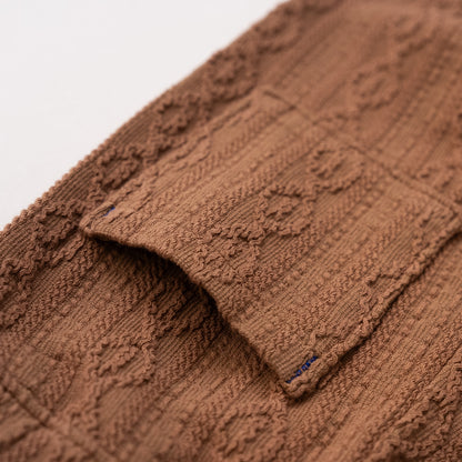 ケーブルニットレギンス　BROWN