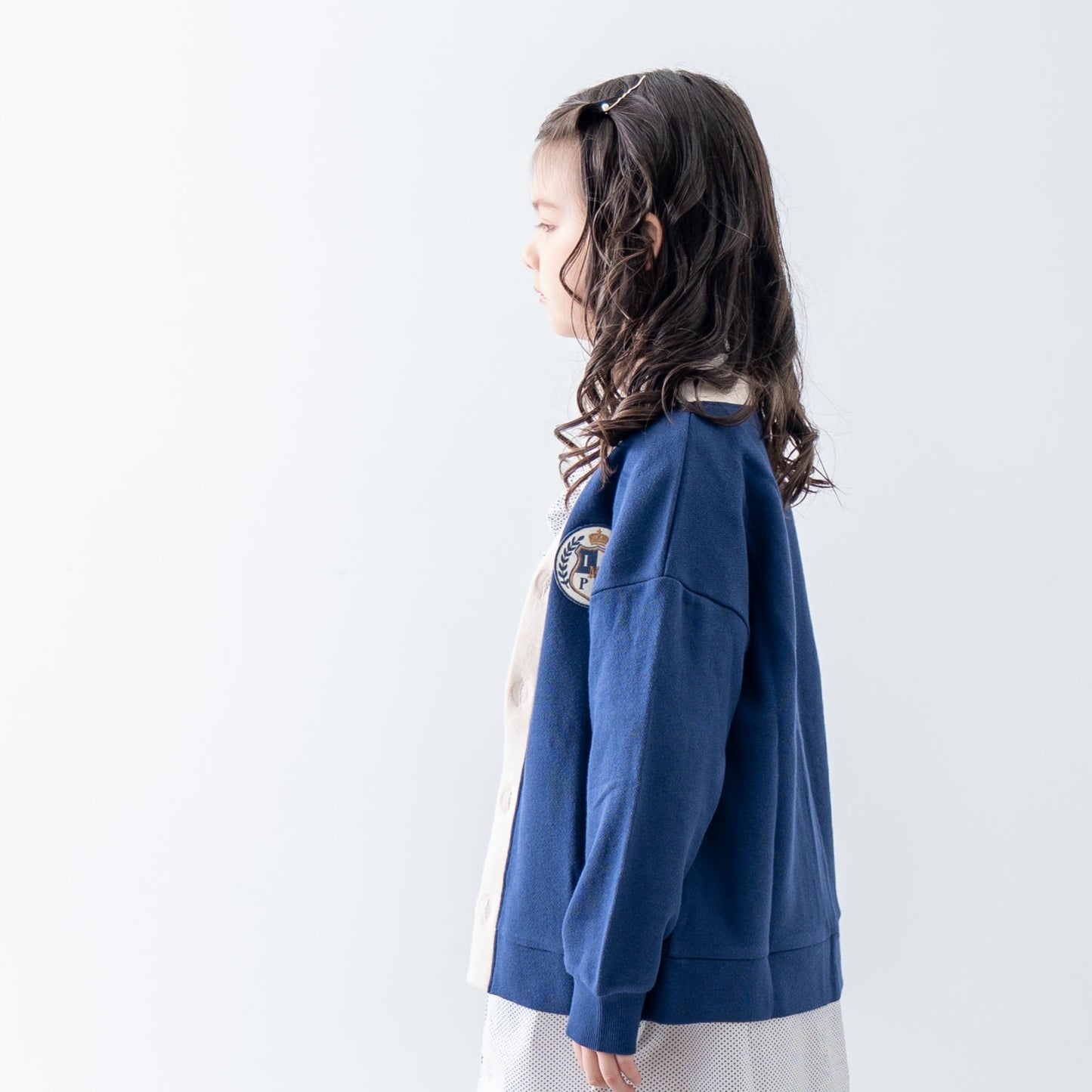 トラッドスタイルカーディガン　NAVY