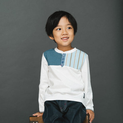ヘンリーネックTシャツ　OFF-WHITE