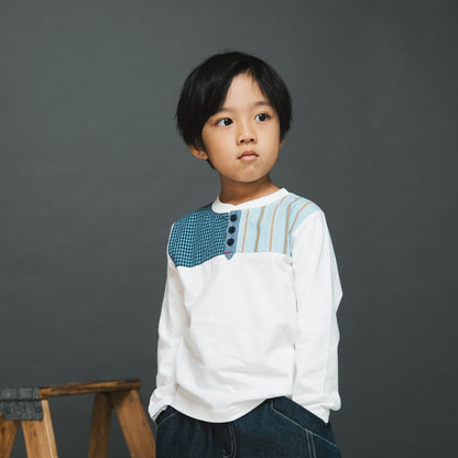 ヘンリーネックTシャツ　OFF-WHITE