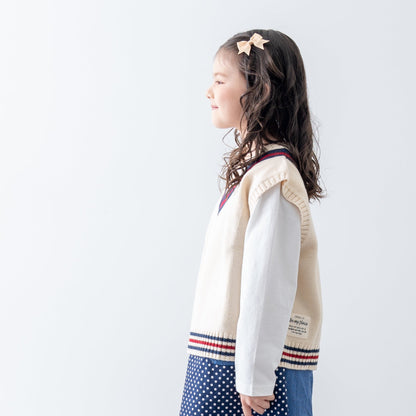 Vネックニットベスト　IVORY
