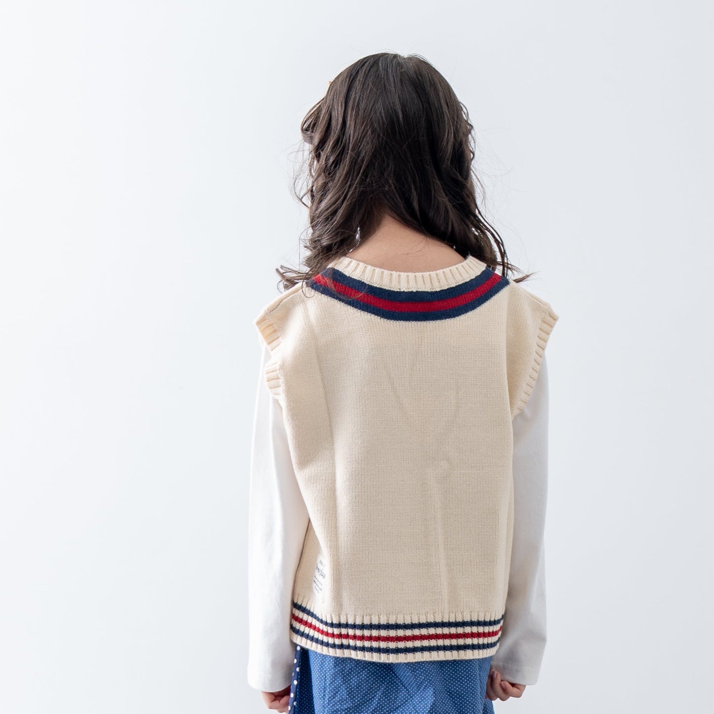 Vネックニットベスト　IVORY