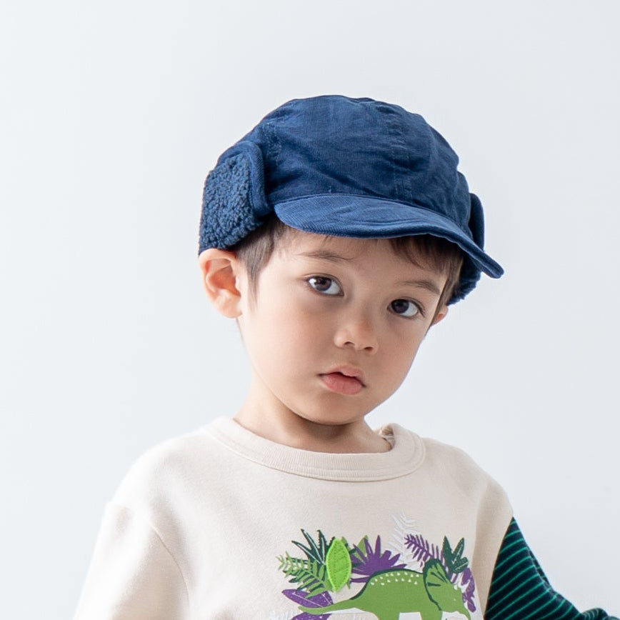 ボア耳フライトキャップ　NAVY
