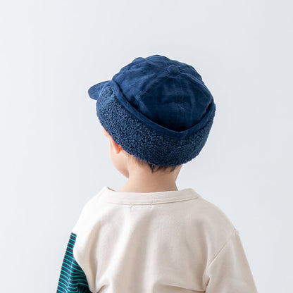 ボア耳フライトキャップ　NAVY