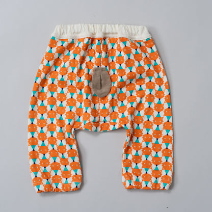 ベビープリントパンツ【キツネ】　ORANGE