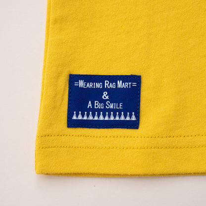 切り替えスリーブTシャツ【ライオン】　YELLOW