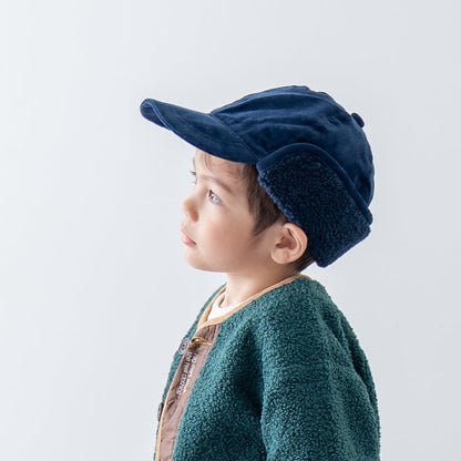 ボア耳フライトキャップ　NAVY