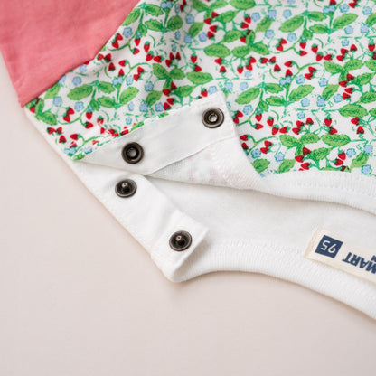 切り替えスリーブTシャツ【イチゴ】　RED