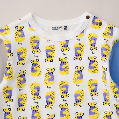 切り替えスリーブTシャツ【コアラ】　OFF-WHITE