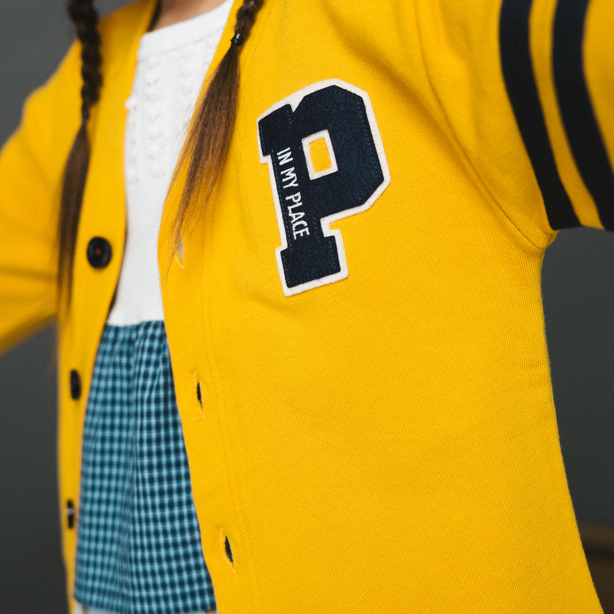 トラッドスタイルカーディガン　YELLOW