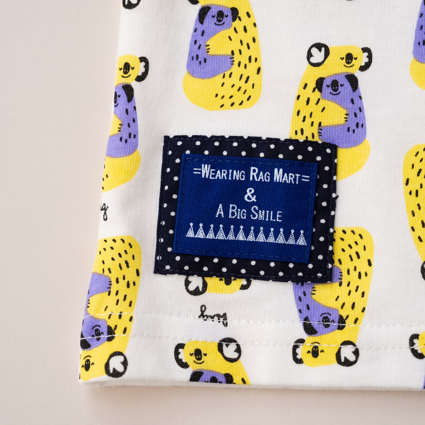 切り替えスリーブTシャツ【コアラ】　OFF-WHITE