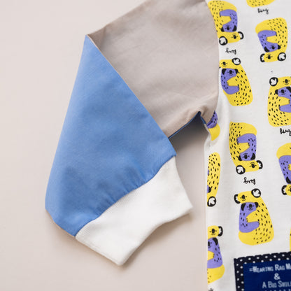 切り替えスリーブTシャツ【コアラ】　OFF-WHITE