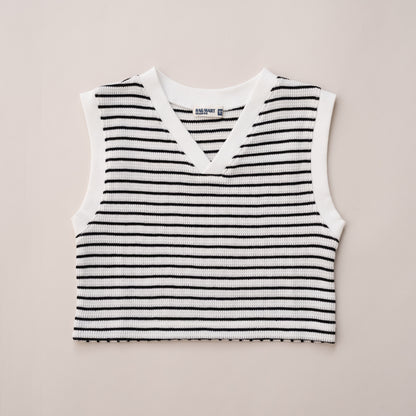 ロンT＆Vネックベストセット　OFF-WHITE