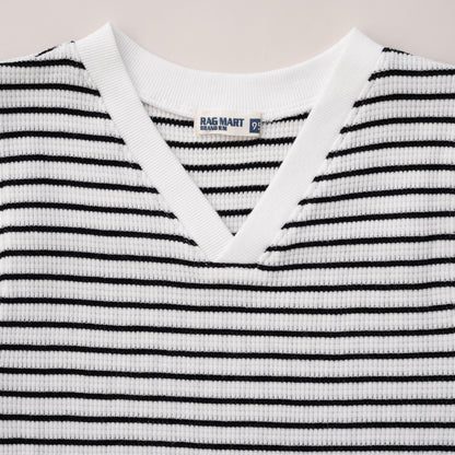 ロンT＆Vネックベストセット　OFF-WHITE