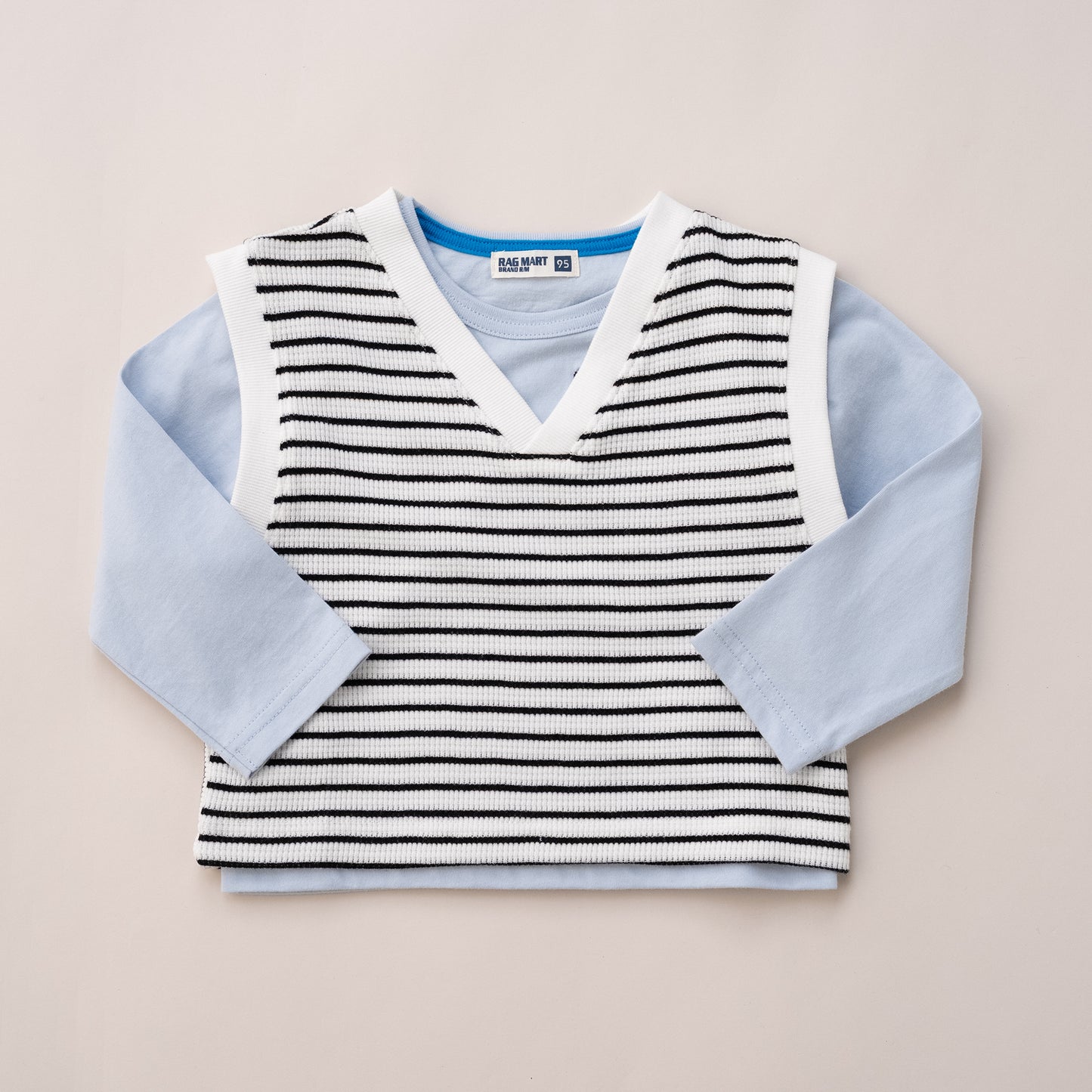 ロンT＆Vネックベストセット　OFF-WHITE