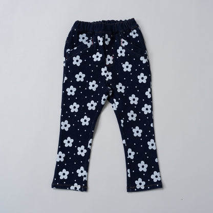 ニットデニムパンツ　PRINT