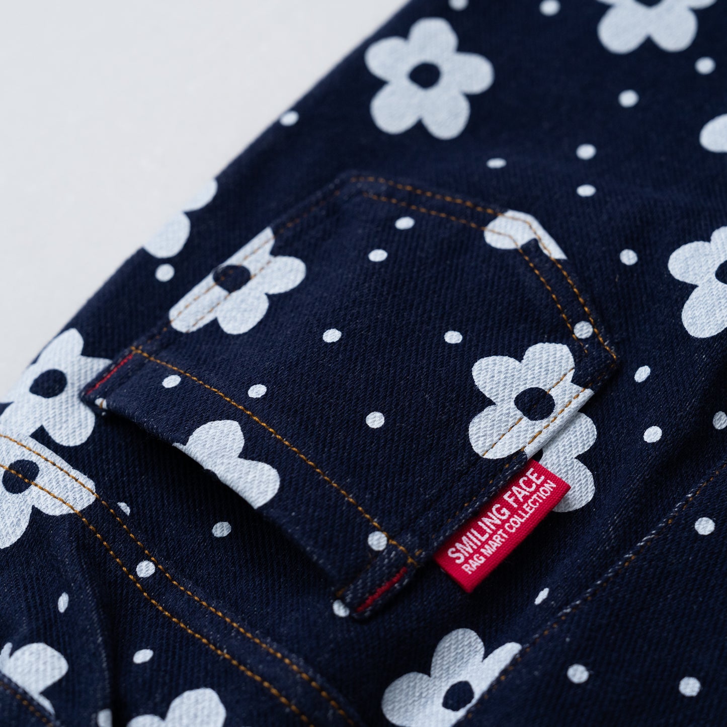 ニットデニムパンツ　PRINT
