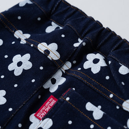 ニットデニムパンツ　PRINT
