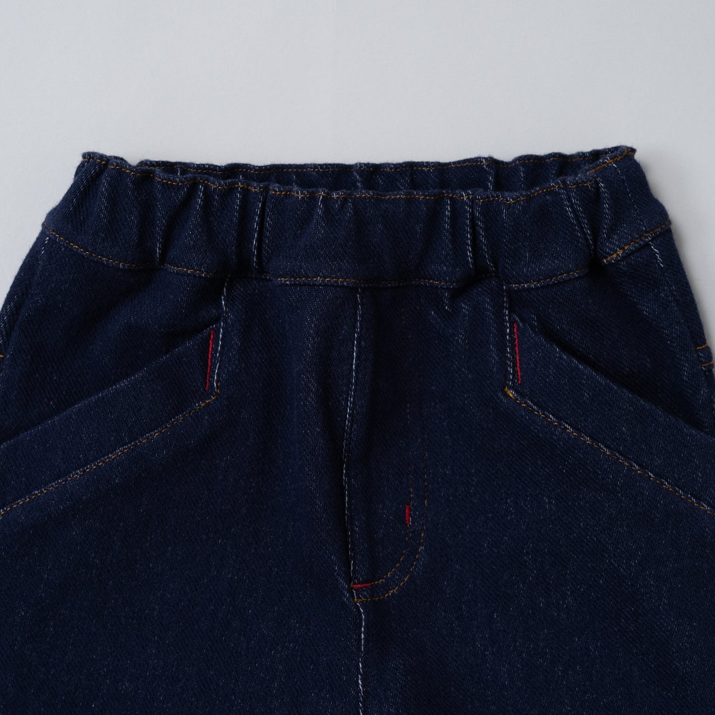 ニットデニムパンツ　NAVY