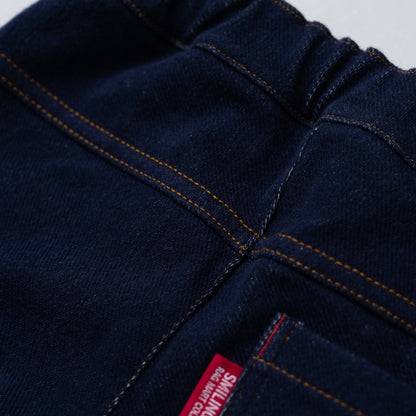 ニットデニムパンツ　NAVY