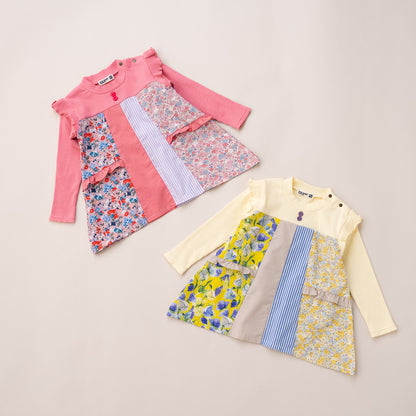 パッチワークチュニック　OFF-WHITE