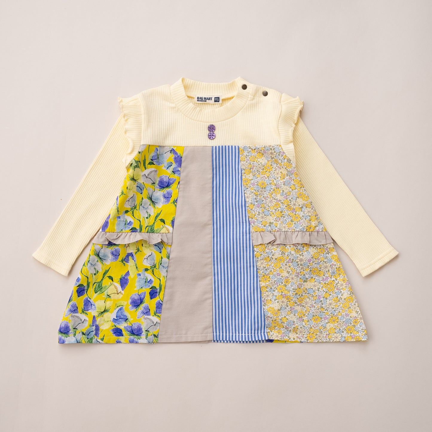 パッチワークチュニック　OFF-WHITE