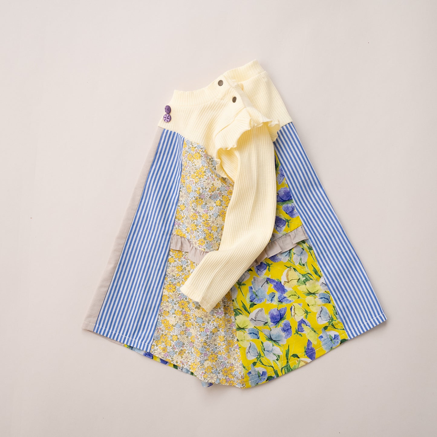 パッチワークチュニック　OFF-WHITE