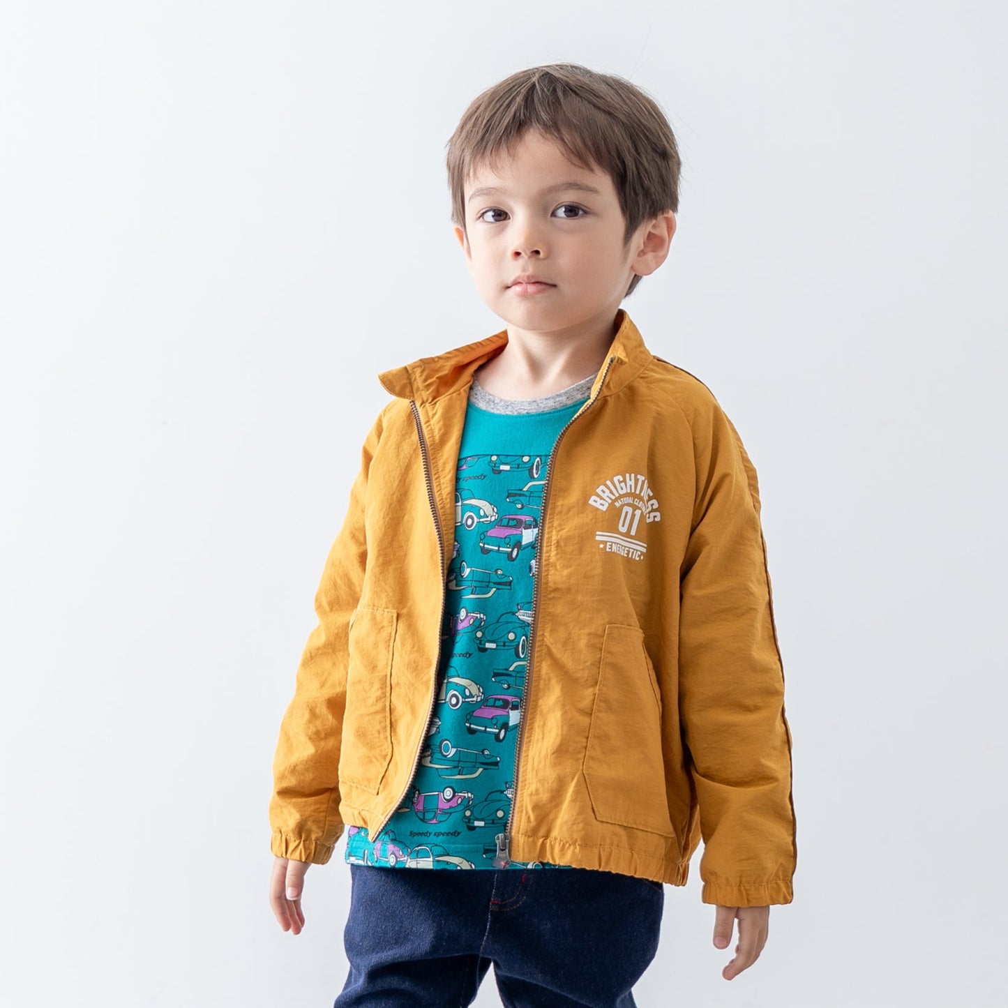 ナイロンウインドブレーカー　YELLOW