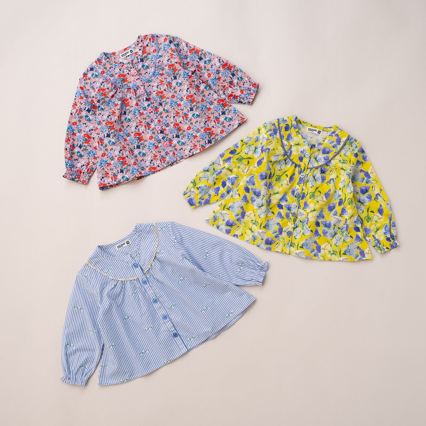 総柄ブラウス　YELLOW