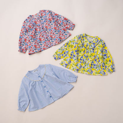 総柄ブラウス　YELLOW