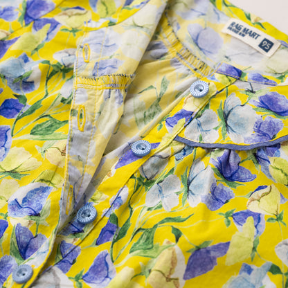 総柄ブラウス　YELLOW