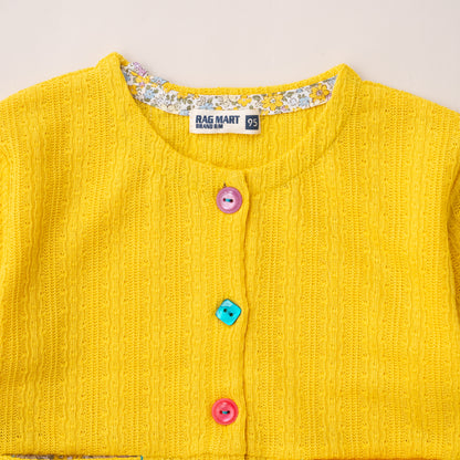 ニットカーディガン　YELLOW