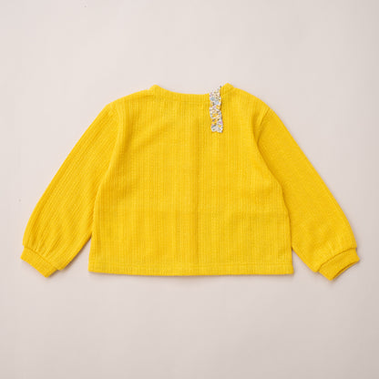 ニットカーディガン　YELLOW