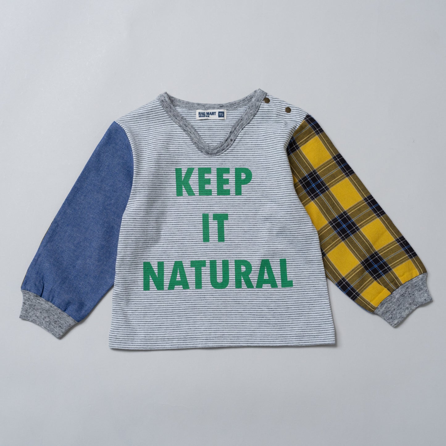 袖切り替えTシャツ　BORDER