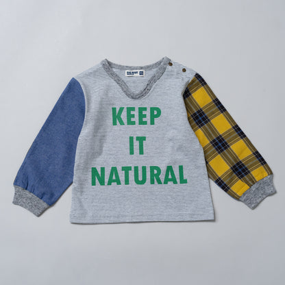 袖切り替えTシャツ　BORDER