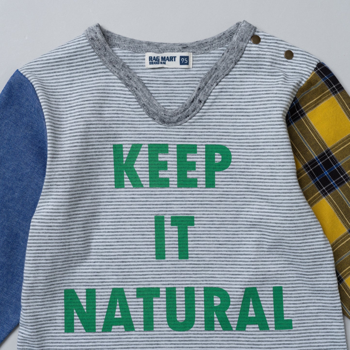 袖切り替えTシャツ　BORDER