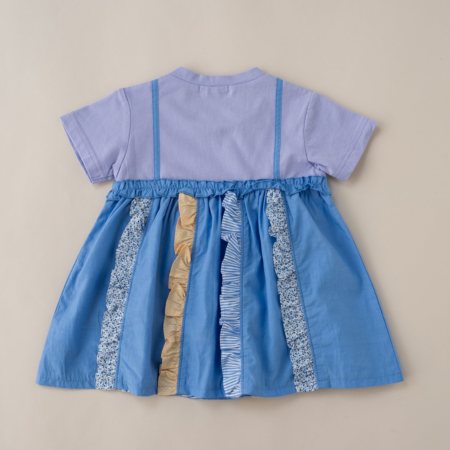 キャミソール風パッチワークTシャツ　PURPLE