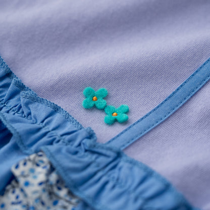 キャミソール風パッチワークTシャツ　PURPLE