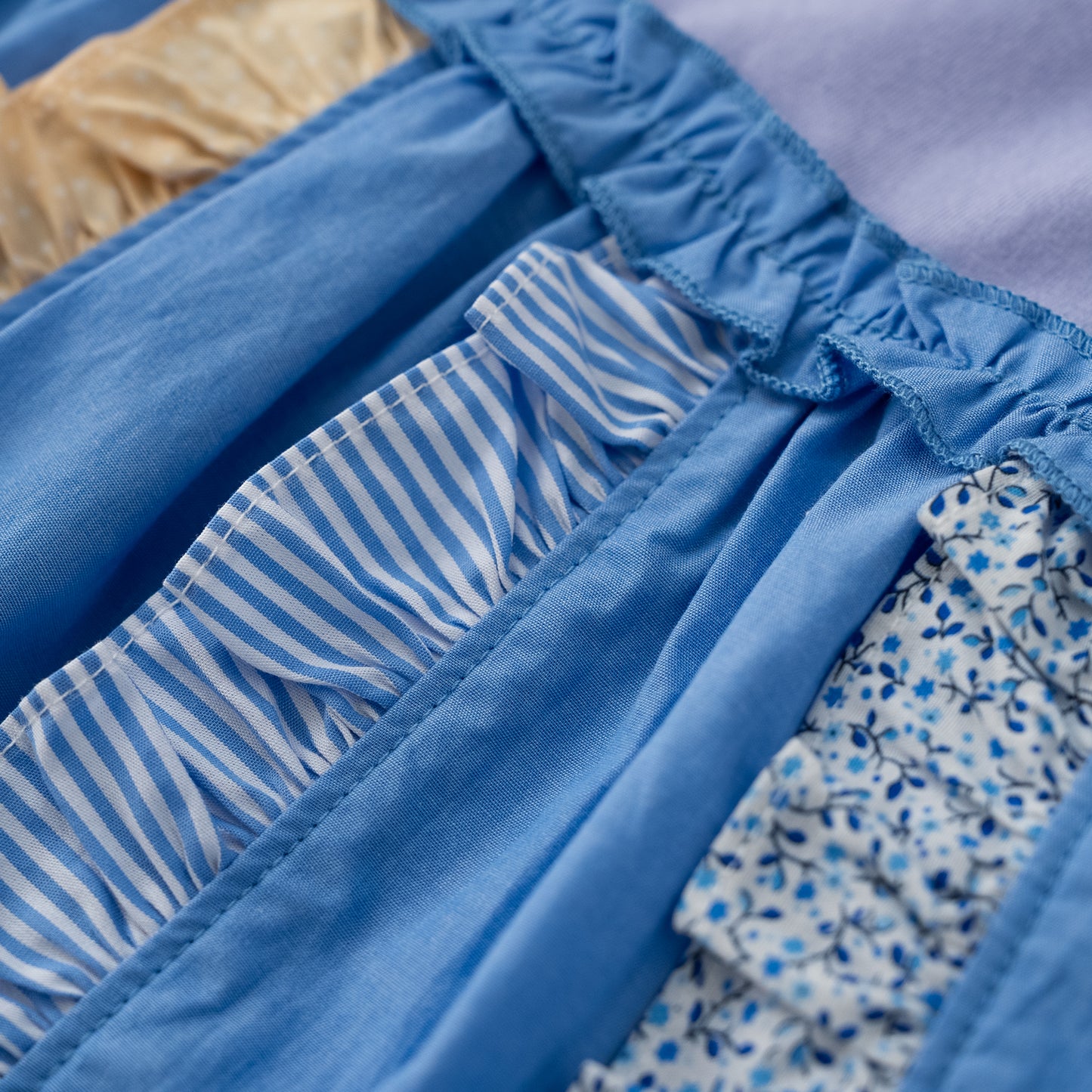 キャミソール風パッチワークTシャツ　PURPLE