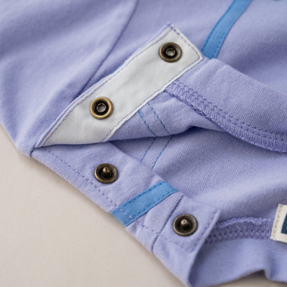 キャミソール風パッチワークTシャツ　PURPLE