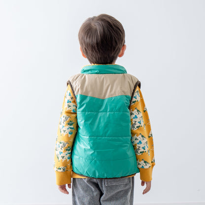 リバーシブルナイロンベスト　GREEN