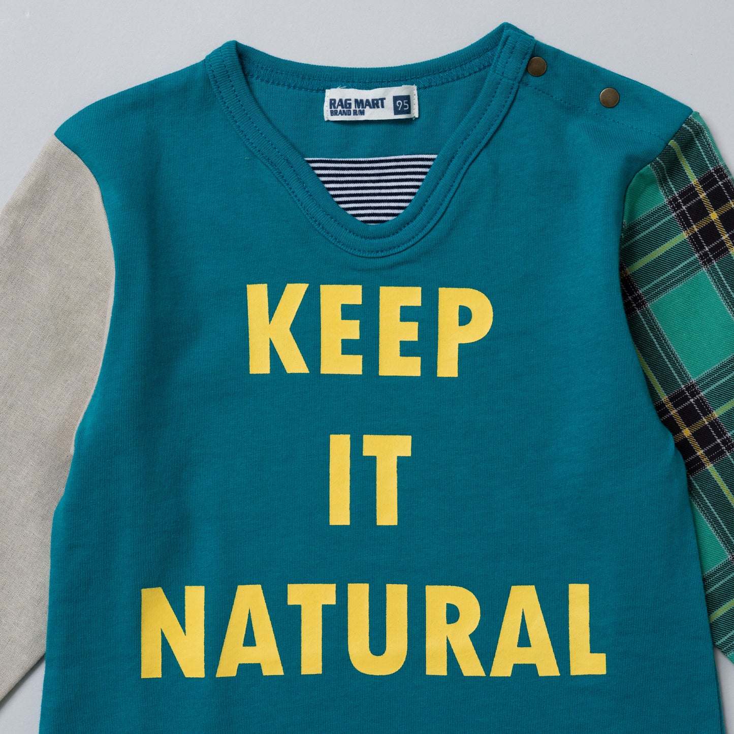 袖切り替えTシャツ　GREEN