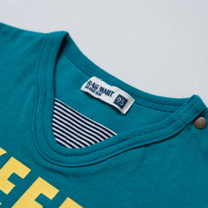 袖切り替えTシャツ　GREEN