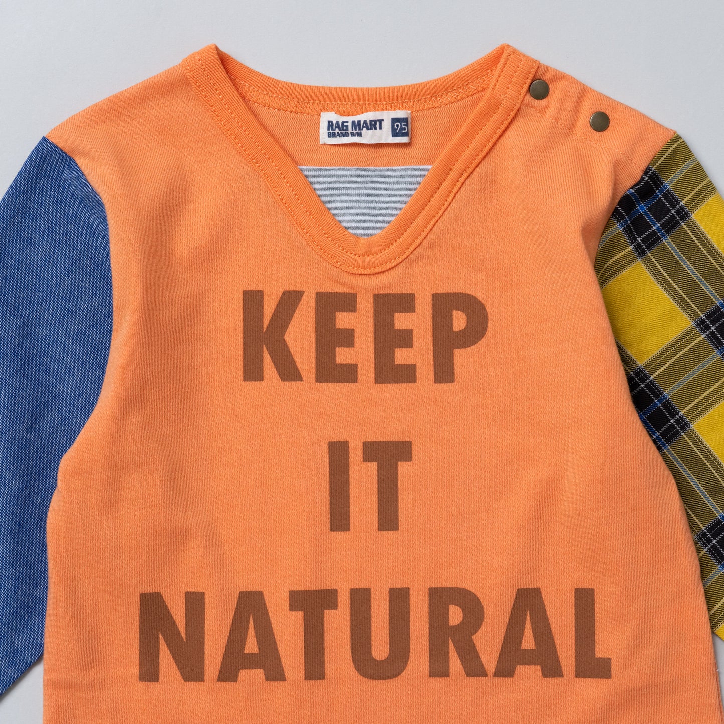 袖切り替えTシャツ　ORANGE