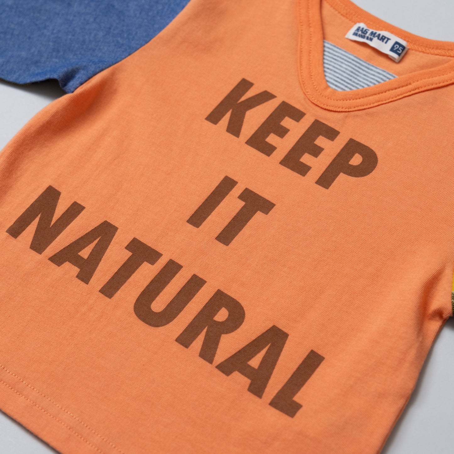 袖切り替えTシャツ　ORANGE